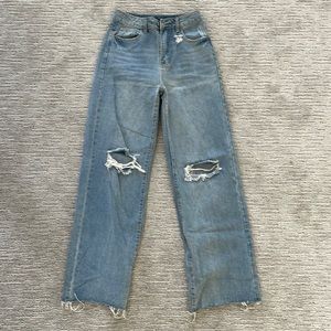 Shein light wash blue mom jeans